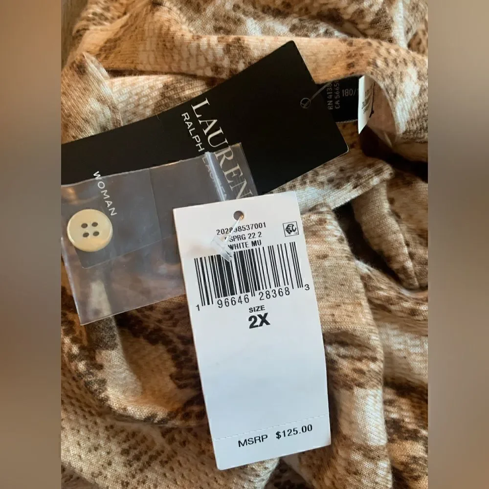 Lauren Ralph Lauren snake print sweater perfect for office wear